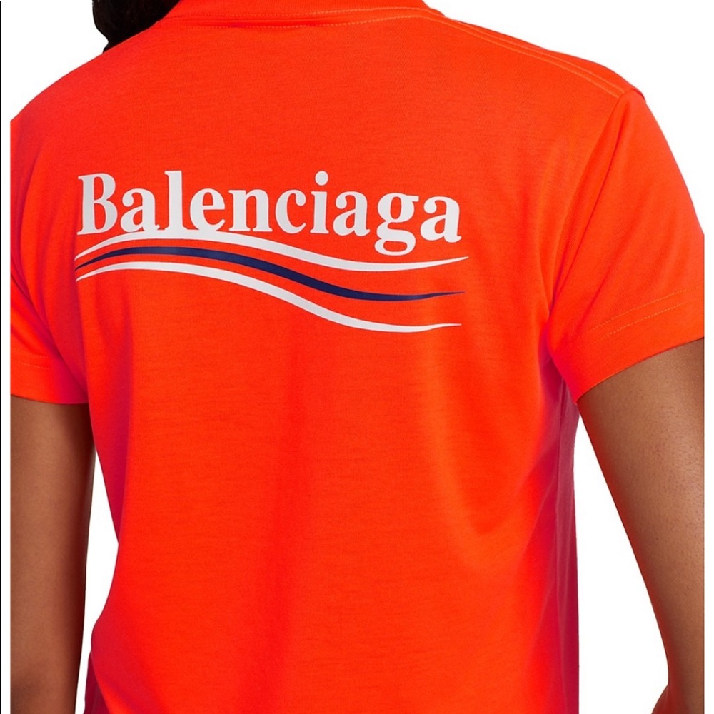 Neon orange Balenciaga T shirt